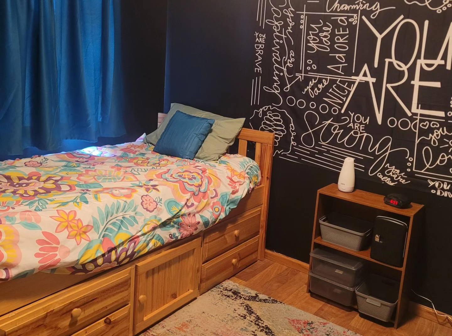 housing support image of a bed in a program bedroom